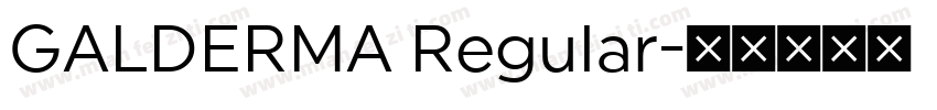 GALDERMA Regular字体转换